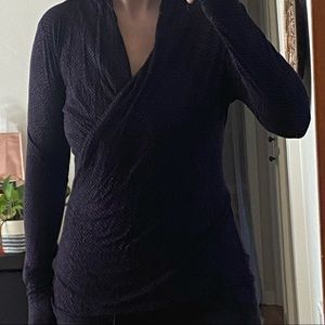 PURPLE + BLACK BANANA REPUBLIC TOP